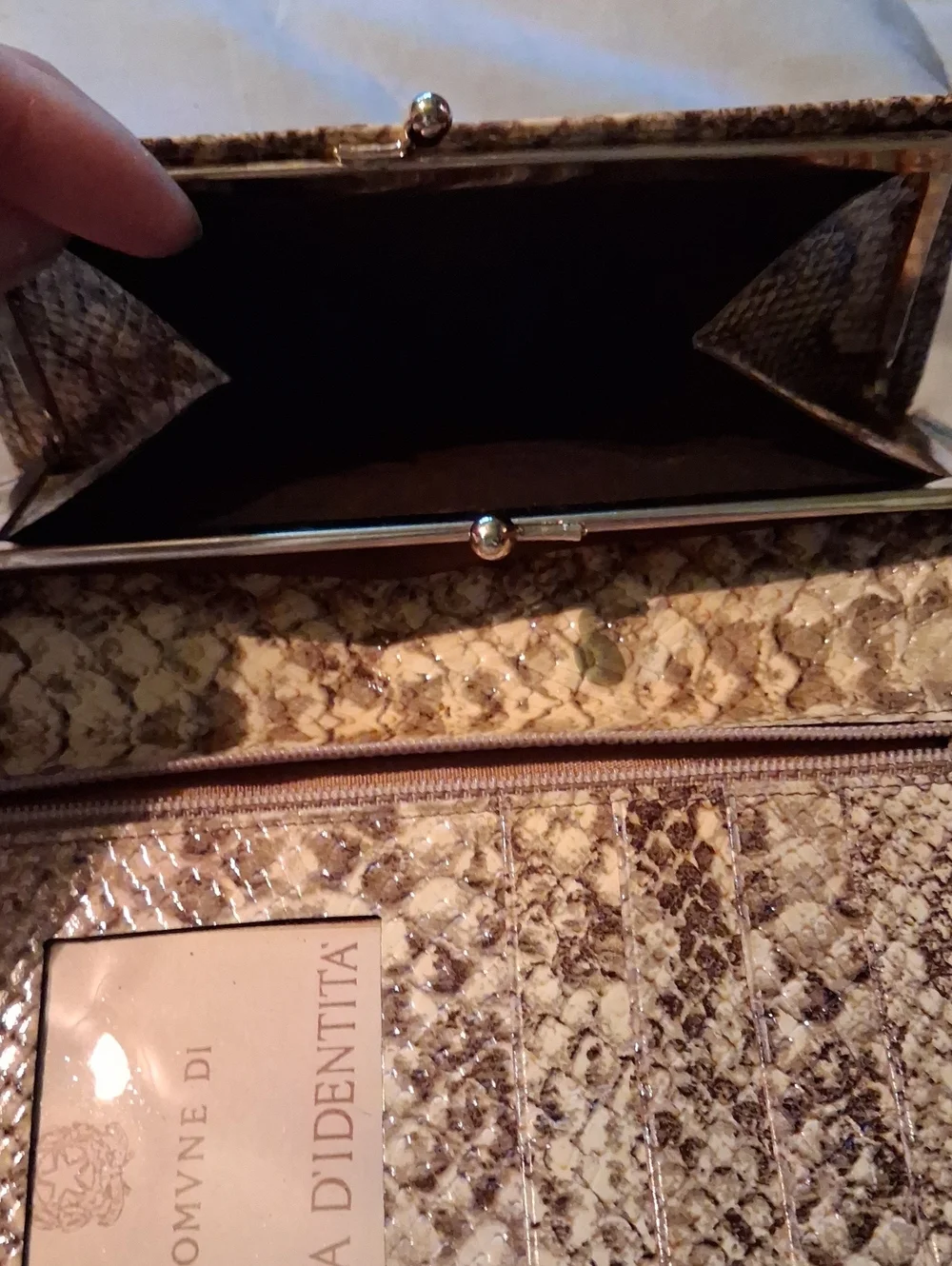 Snakeskin Italian Wallet New